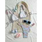 Damen Bikini mit floralen Rüschen und trendigem Design R&B