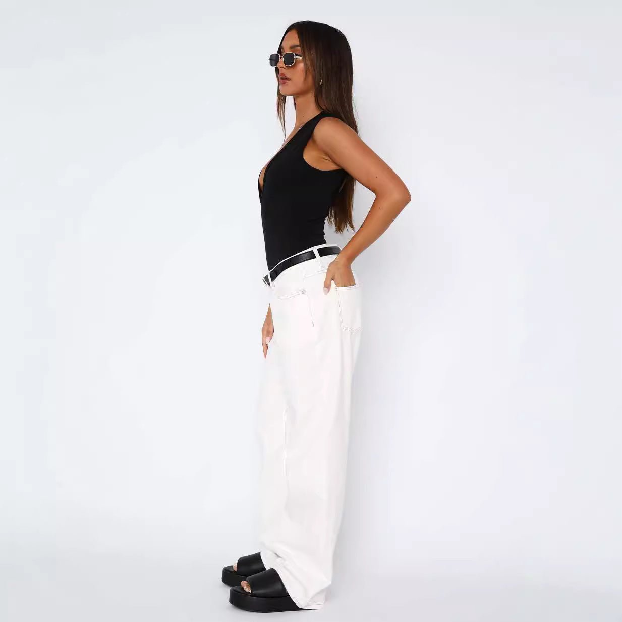 Damen figurbetontes Top R&B