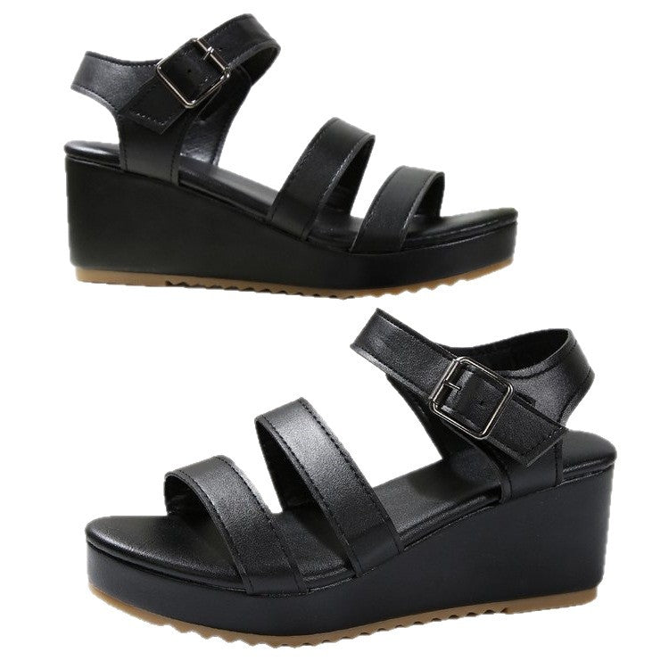 Damen Wedge Sandalen mit verstellbaren Riemen und komfortablem Fußbett R&B