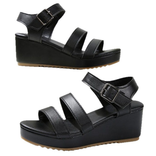 Damen Wedge Sandalen mit verstellbaren Riemen und komfortablem Fußbett R&B