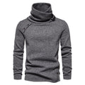 Herren modisches Kapuzenpullover mit asymmetrischem Design und Knopfdetails R&B