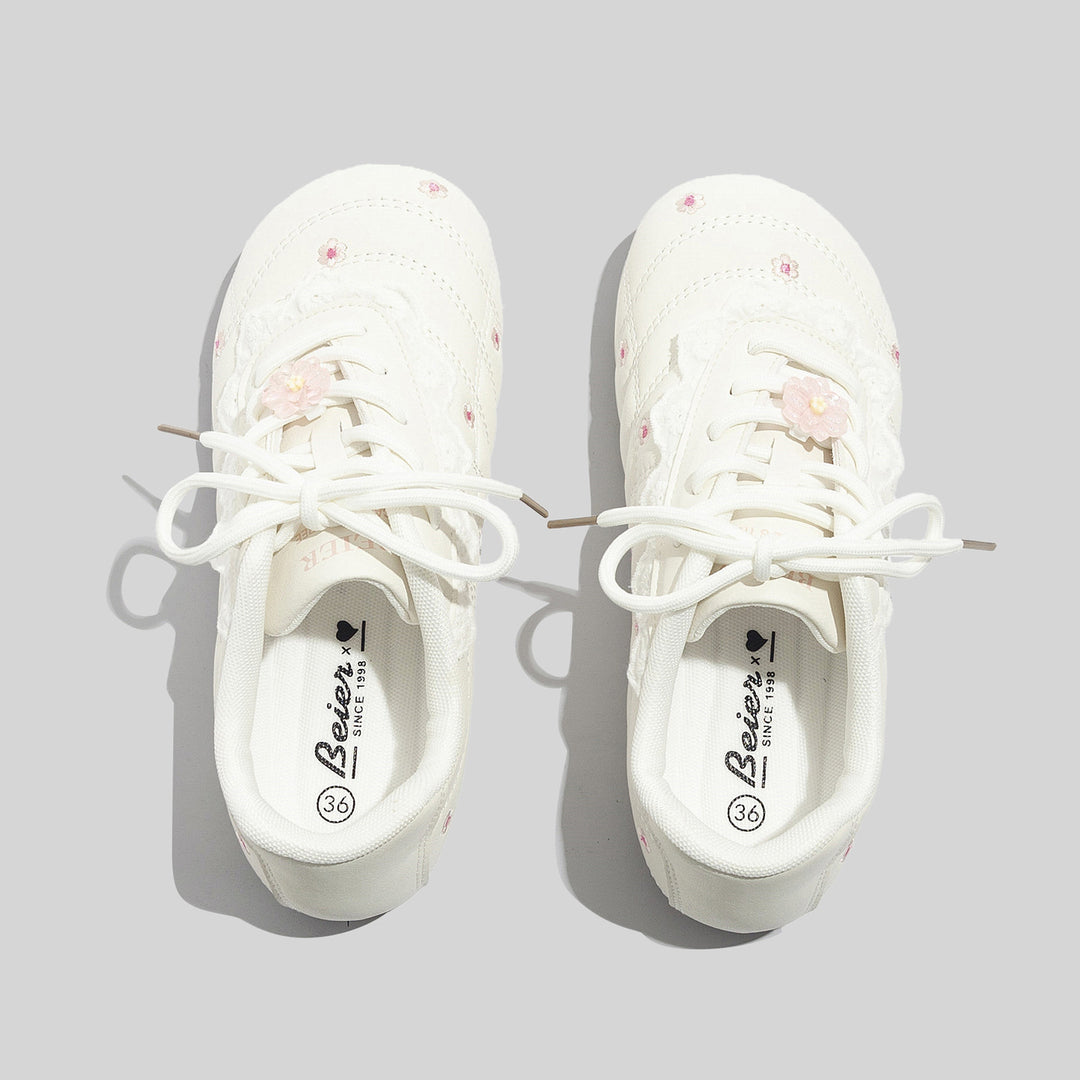 Damen Sneakers mit floralem Design und komfortabler Sohle R&B