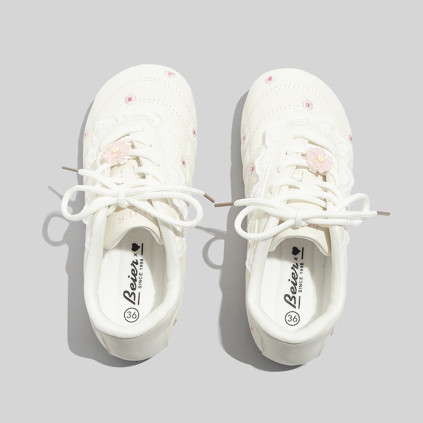 Damen Sneakers mit floralem Design und komfortabler Sohle