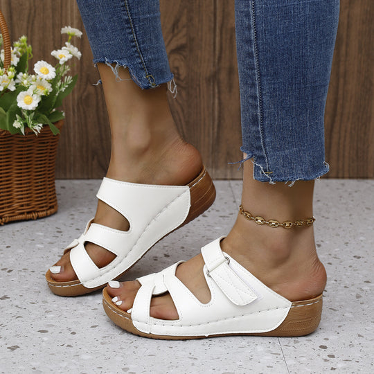 Damen Komfortable Wedge-Sandalen mit modischem Riemendesign R&B