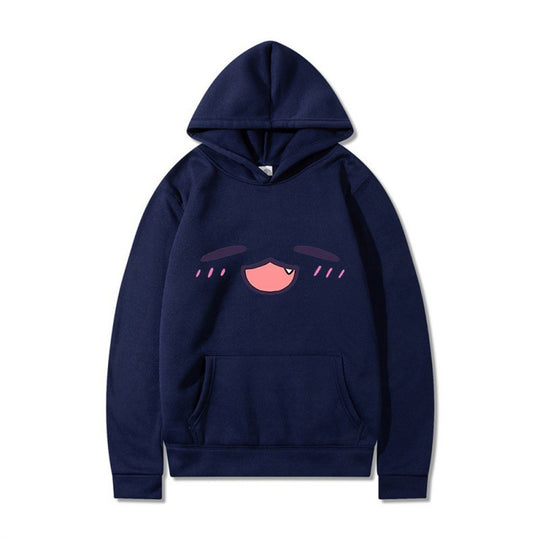 Damen Kapuzenpullover mit fröhlichem Cartoon-Gesicht und bequemer Passform R&B
