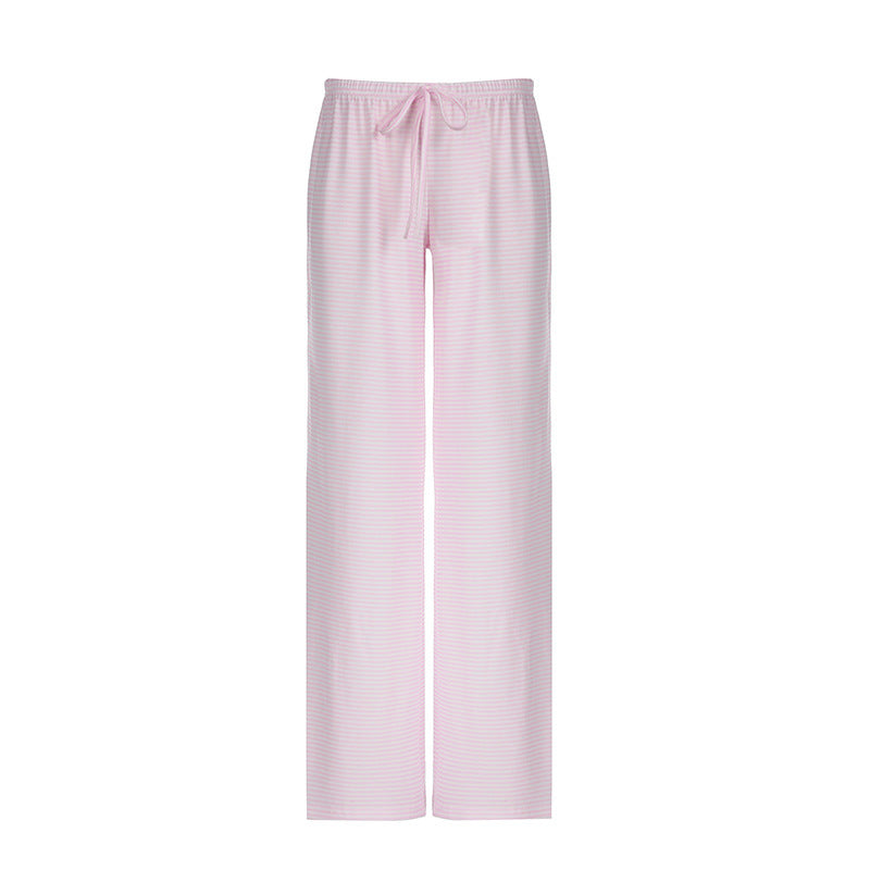 Damen Bequeme und luftige Sommerhose mit Streifenmuster und elastischem Bund R&B