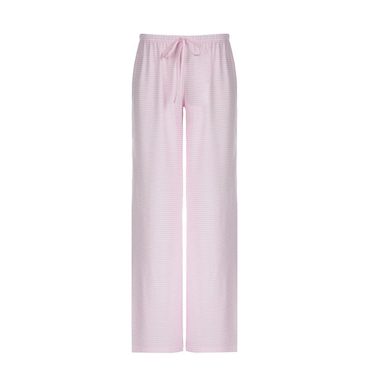 Damen Bequeme und luftige Sommerhose mit Streifenmuster und elastischem Bund R&B