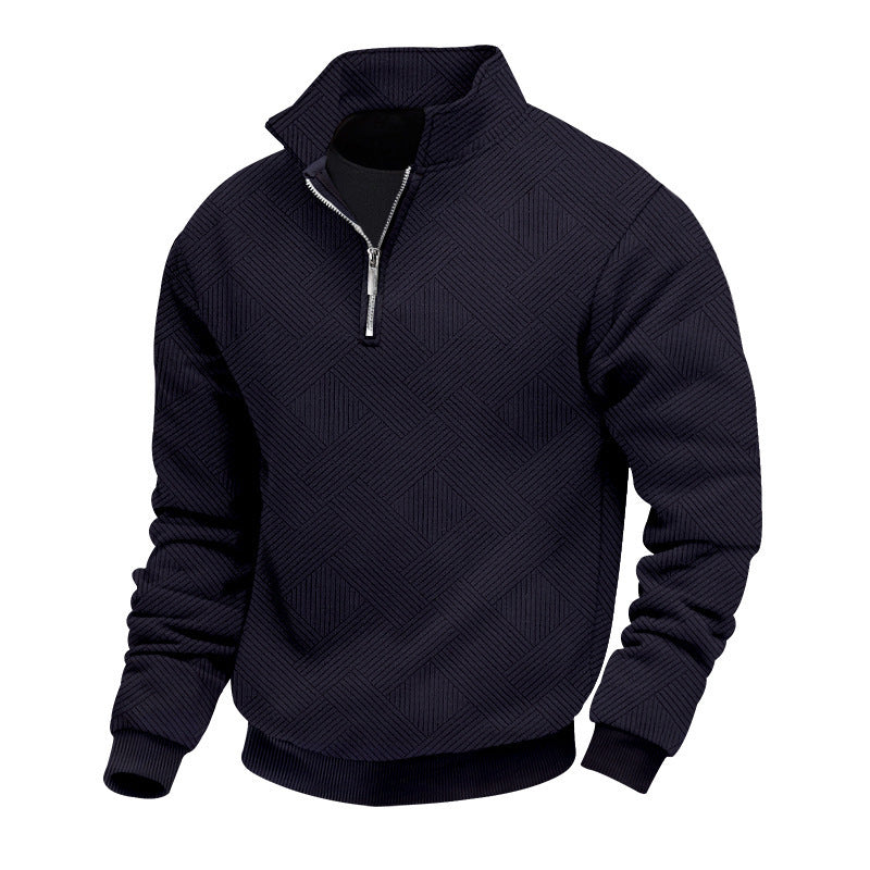 Herren feiner Strickpullover mit hochgeschlossenem Kragen R&B