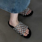 Damen Komfortable Clogs mit geflochtenem Design und gepolsterter Innensohle R&B