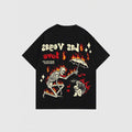 Damen Grafik T-Shirt mit einzigartigem Skelettmotiv und lR&Bhaftem Druck R&B