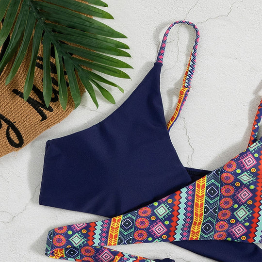 Damen Triangel-Bikini mit modischem Schnitt und verspieltem Design R&B