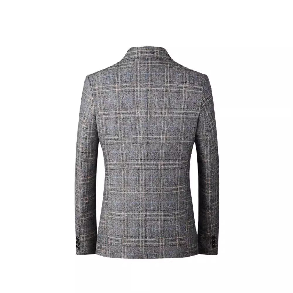 Damen elegante kariert Blazer R&B