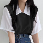 Damen Shirt mit modischem Layering-Effekt und bequemen Oversized-Schnitt