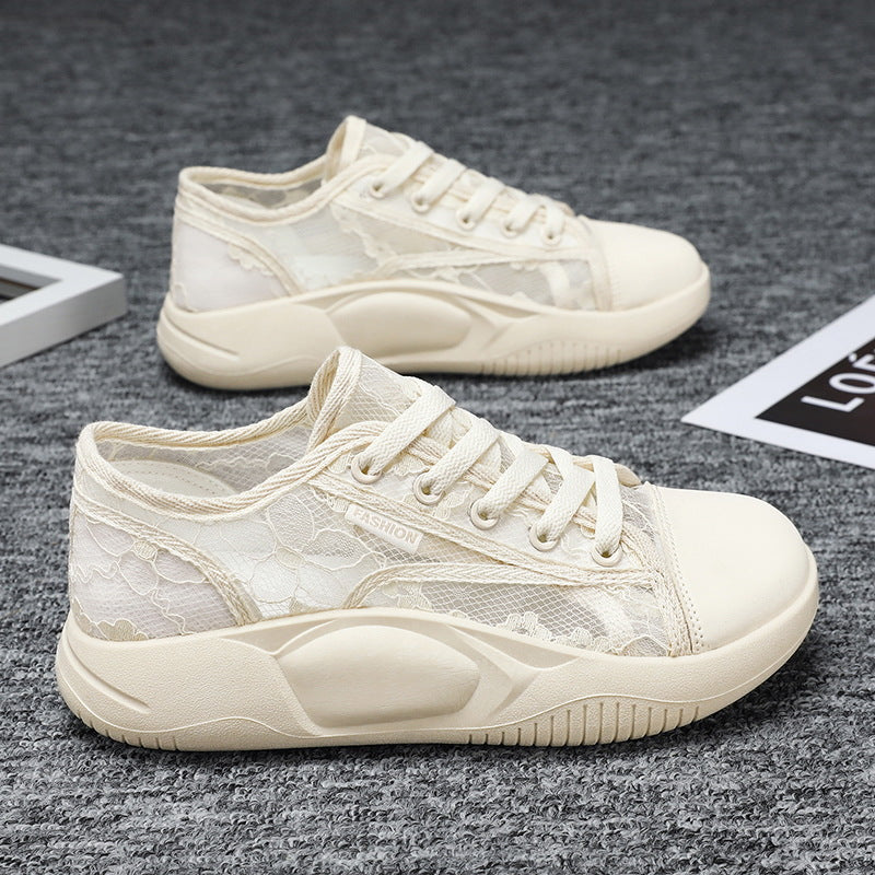 Damen Atmungsaktive Freizeitsneaker mit floralem Design und flexibler Sohle R&B