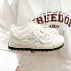 Damen Sneakers mit verspieltem Blumen-Muster und rutschfester Sohle
