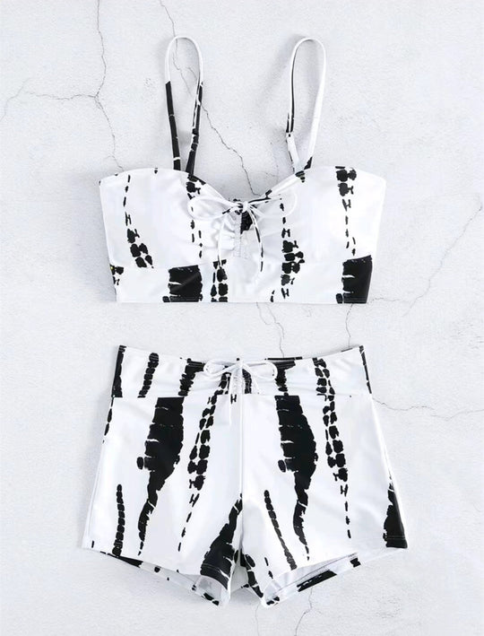 Damen Zweiteiliges Badeoutfit mit verspieltem Knotendesign R&B