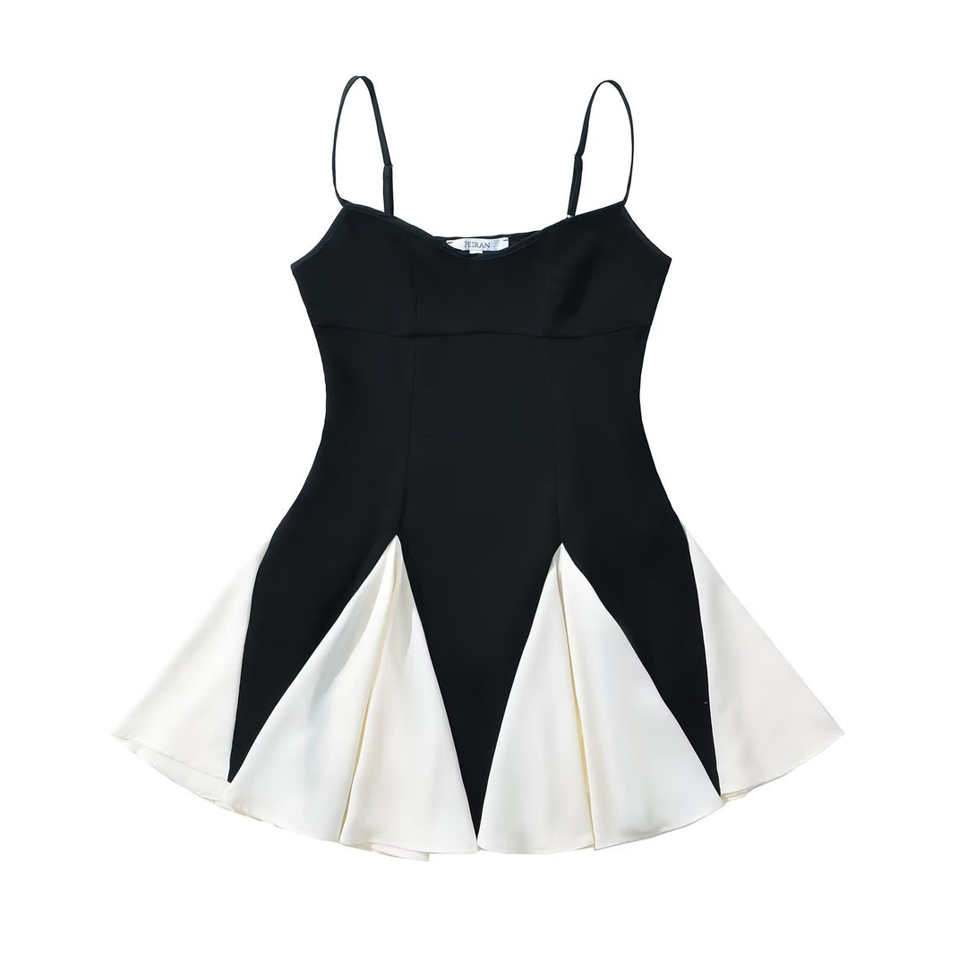 Damen Sommerkleid mit strahlendem Kontrastdesign R&B