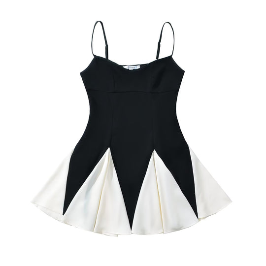 Damen Sommerkleid mit strahlendem Kontrastdesign R&B