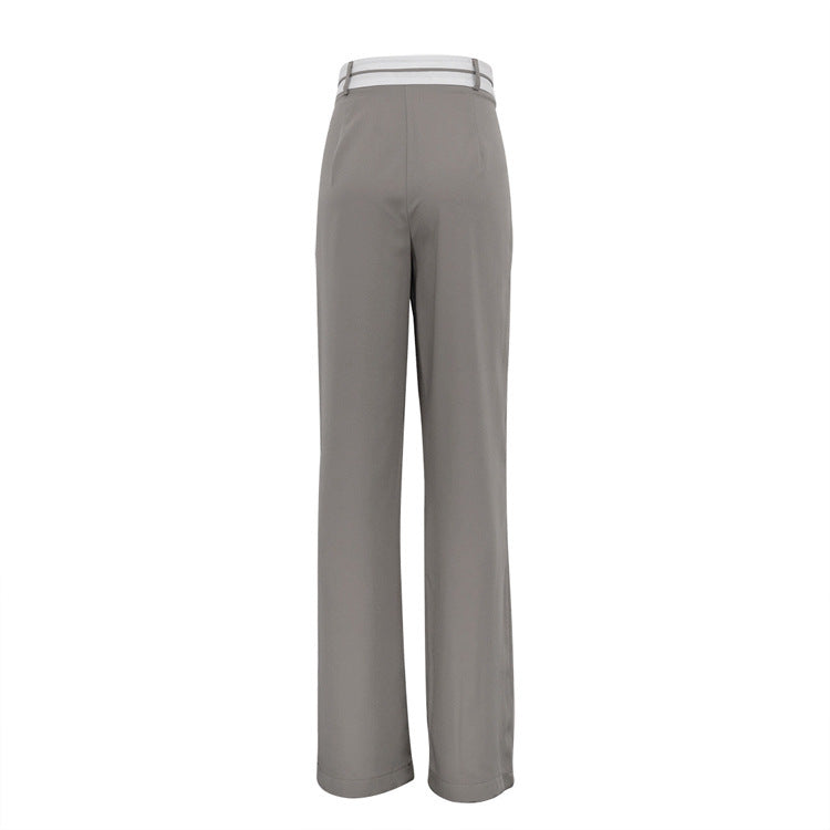 Damen weite Hochbundhose mit eleganten Falten R&B