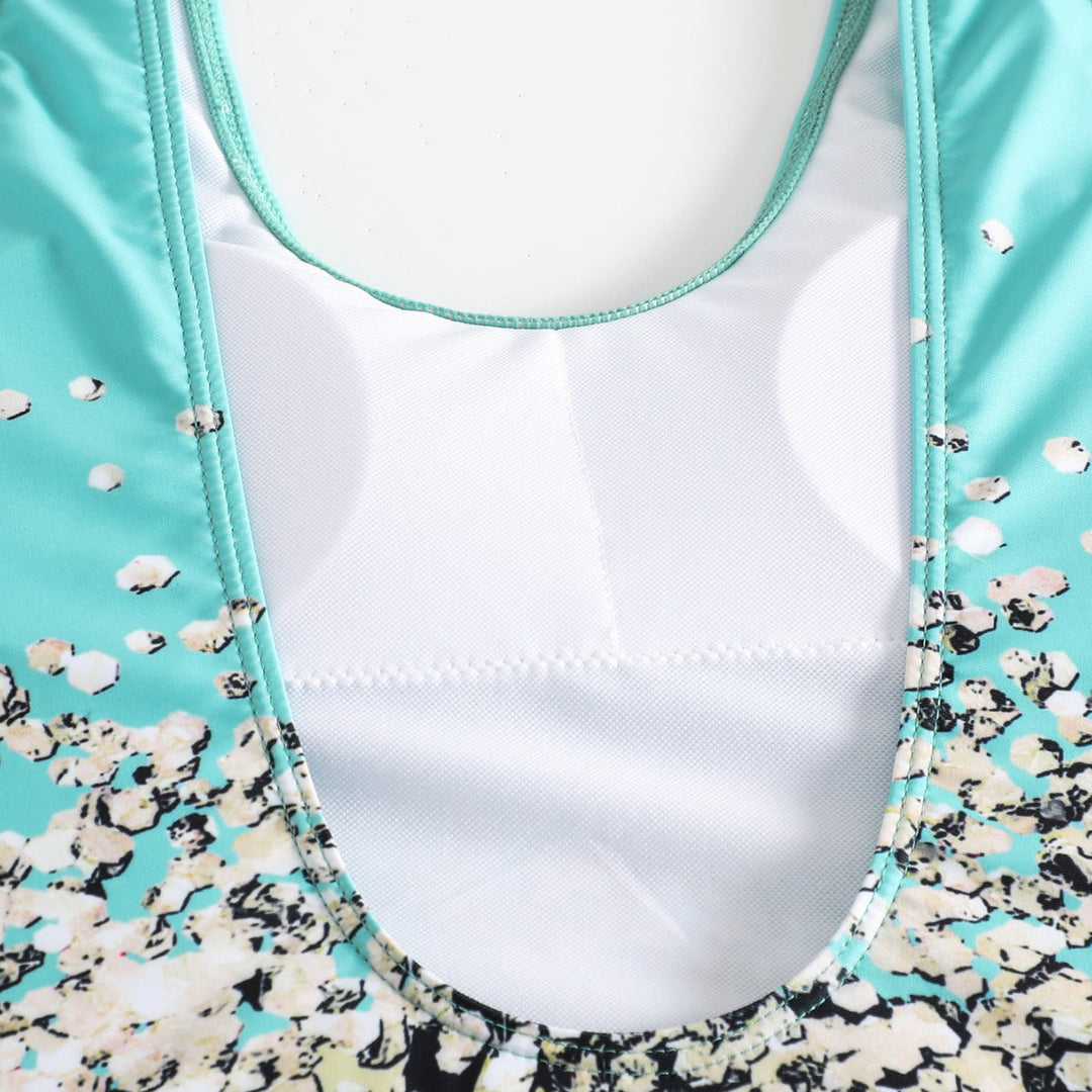 Damen zweiteiliger Badeanzug mit farbenfrohem Tiermuster R&B