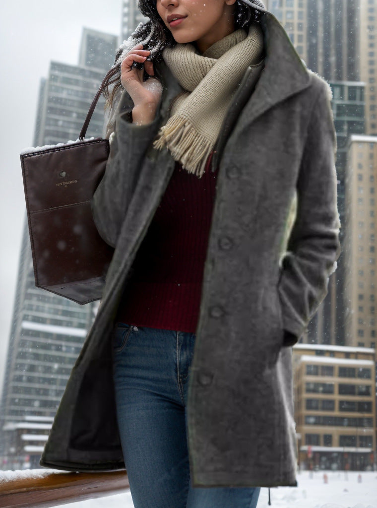Damen Modellierter Trendmantel R&B
