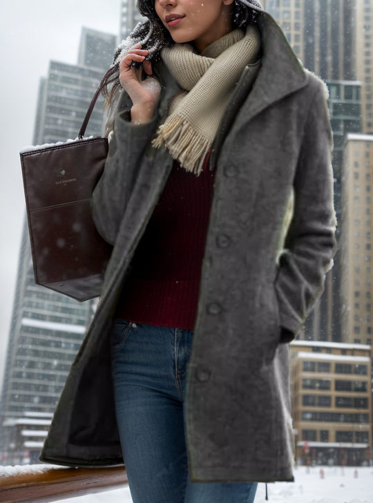 Damen Modellierter Trendmantel R&B