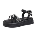Damen Plateau-Sandalen mit Glitzerakzenten und verstellbarem Riemen