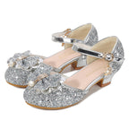 Mädchen Ballerina Schuhe mit funkelndem Blumenmotiv R&B