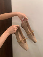 Damen Elegante Mules aus weichem Wildleder mit modischem Schleifen-Detail R&B