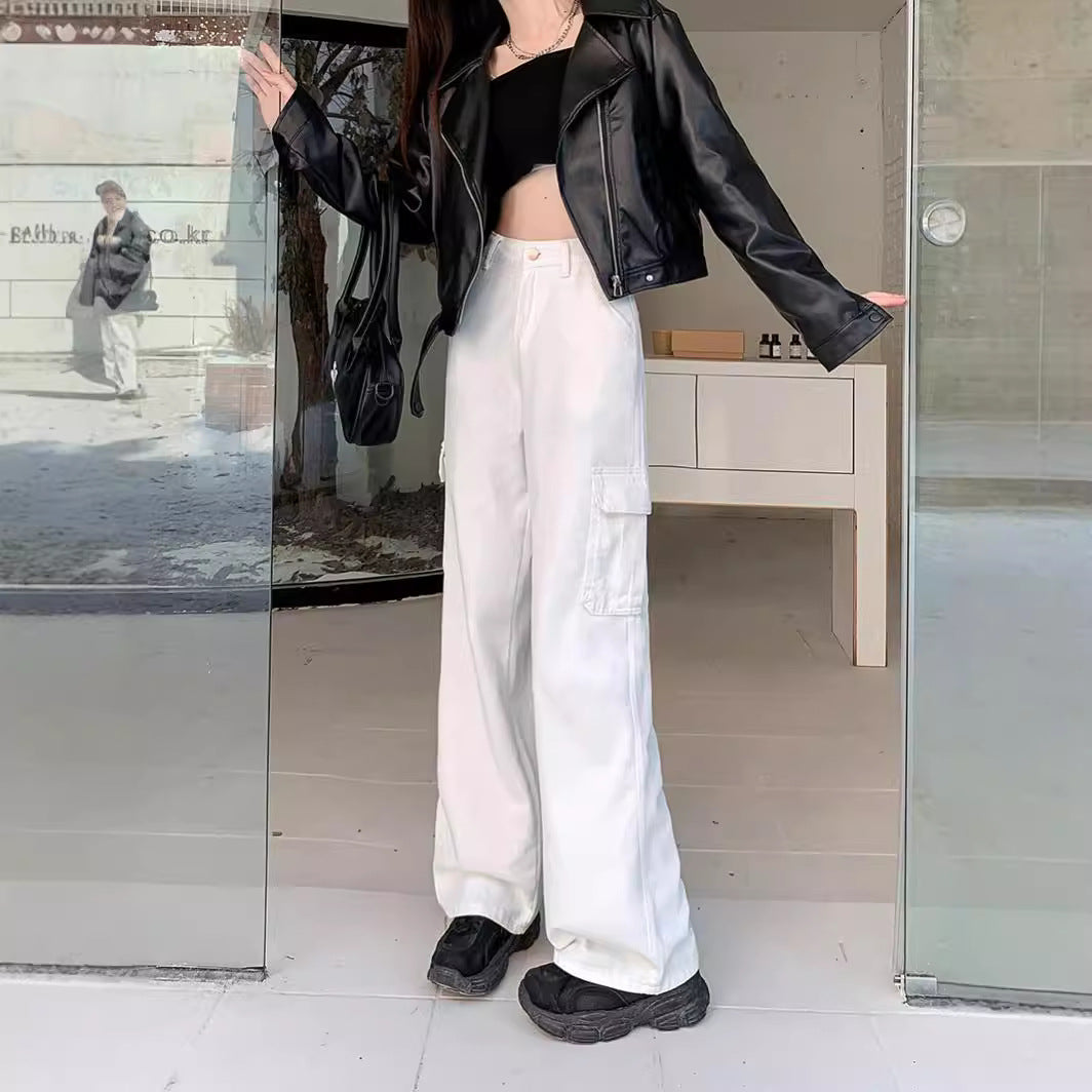 Damen Cargo-Hose mit weitem Bein und praktischen Taschen R&B