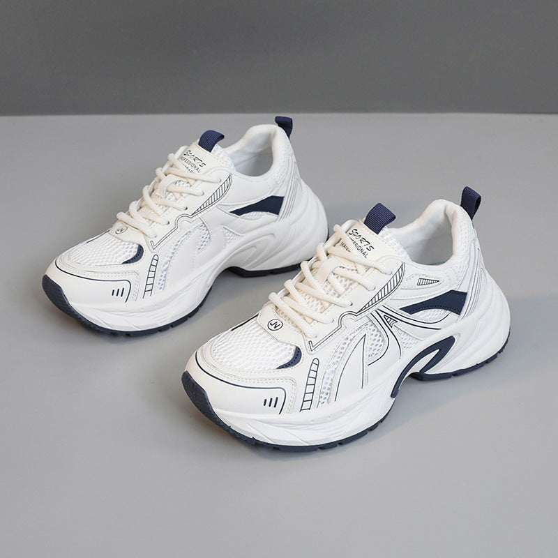 Damen Sportliche Sneakers mit atmungsaktiver Mesh-Oberfläche und stoßdämpfender Laufsohle R&B