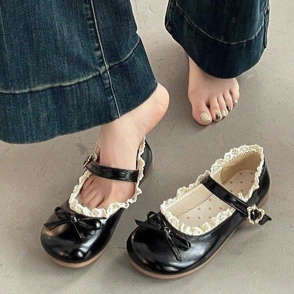 Damen Mary Jane Schuhe mit Rüschendetail und komfortablem Innenfutter R&B