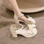Damen Sandalen mit eleganter Schleifenverzierung und modischem Perlenriemen R&B