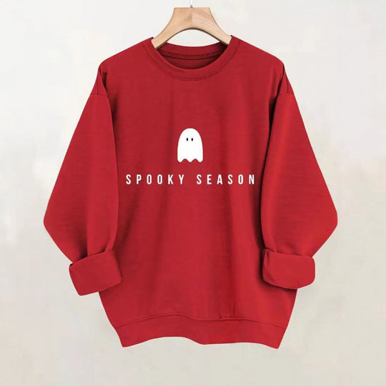 Damen Sweatshirt mit lässigem Gruselmotiv und weichem Innenfleece R&B