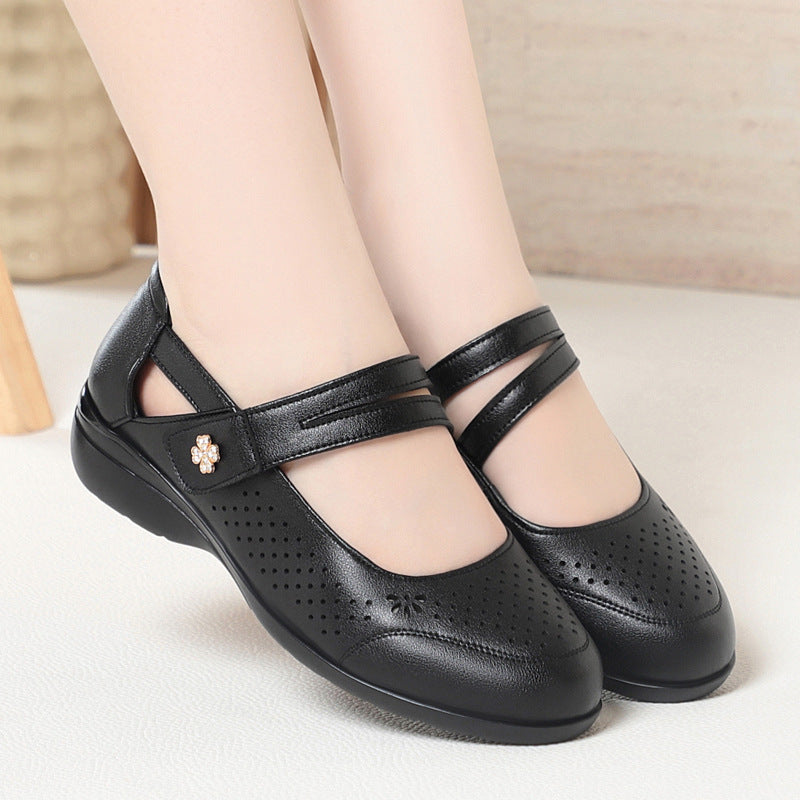 Damen Komfortable Ballerinas mit atmungsaktivem Design und praktischem Riemen R&B