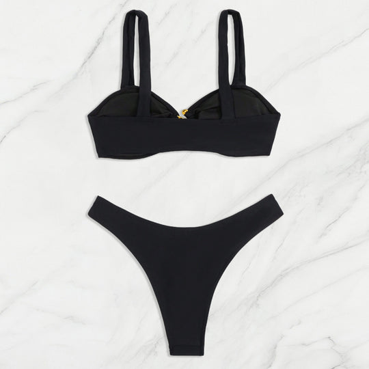 Damen Bikini mit eleganten Gold-Details R&B