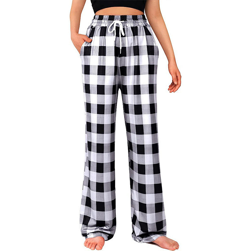 Damen Relaxed Fit Karierte Loungehose R&B