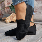 Damen komfortable Slipper mit innovativem Strickdesign R&B