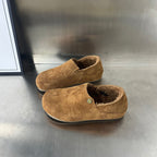 Damen Komfortable Clogs aus hochwertigem Wildleder mit kuscheligem Innenfutter R&B