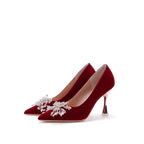 Damen Glamouröse Pumps mit funkelnden Applikationen und schickem Absatz R&B
