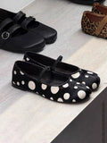 Damen Ballerinas mit trendigem Punktdesign und bequemer Passform R&B