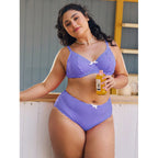 Damen Hochtaillierter Bikini mit gepolstertem Oberteil R&B