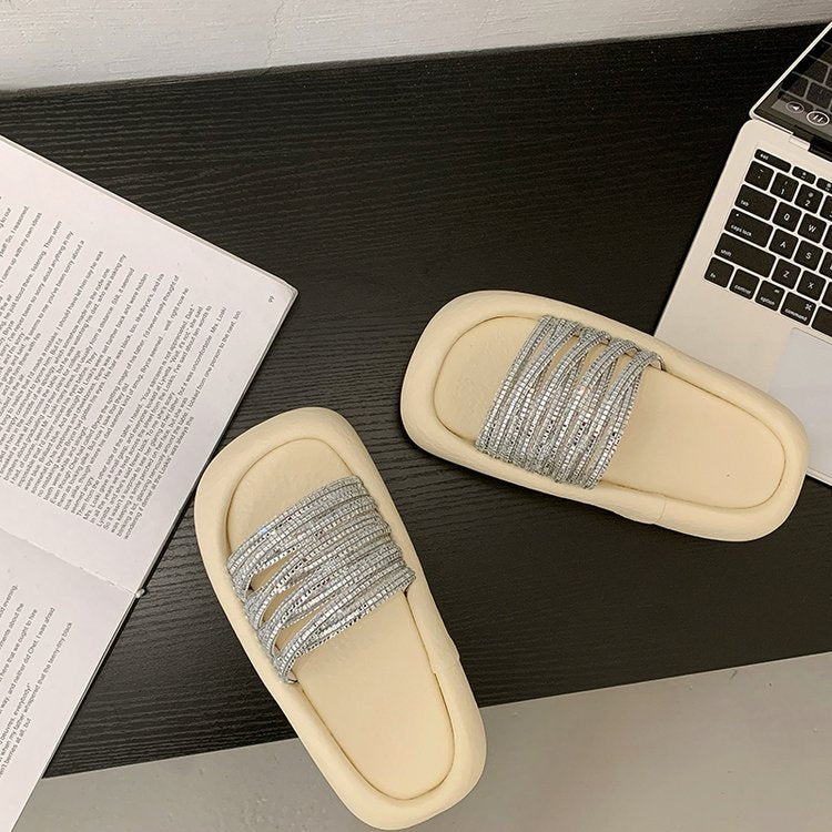 Damen modische Clogs mit eleganter Glitzerapplikation und bequemer Sohle R&B