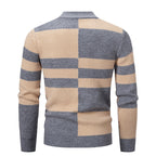 Herren moderner Rollkragenpullover mit strukturiertem Rippdesign