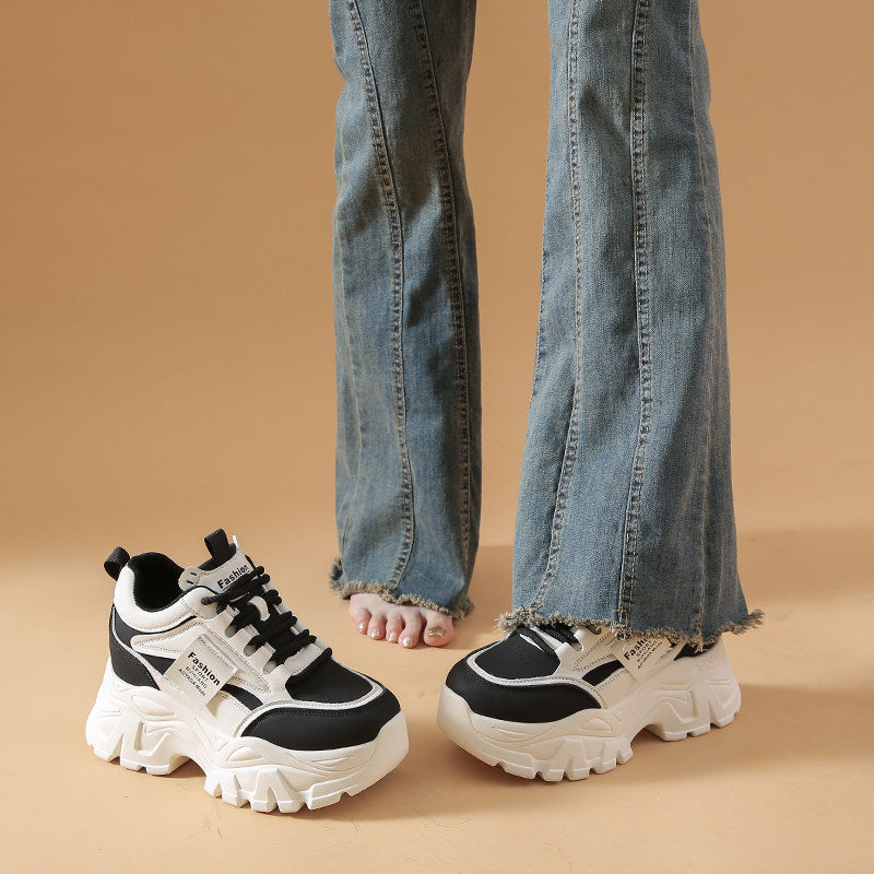 Damen Chunky Sneakers mit großzügiger Profilsohle und atmungsaktivem Obermaterial