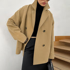 Damen Modischer Wool-Blend Blazer mit doppelter Knopfleiste R&B