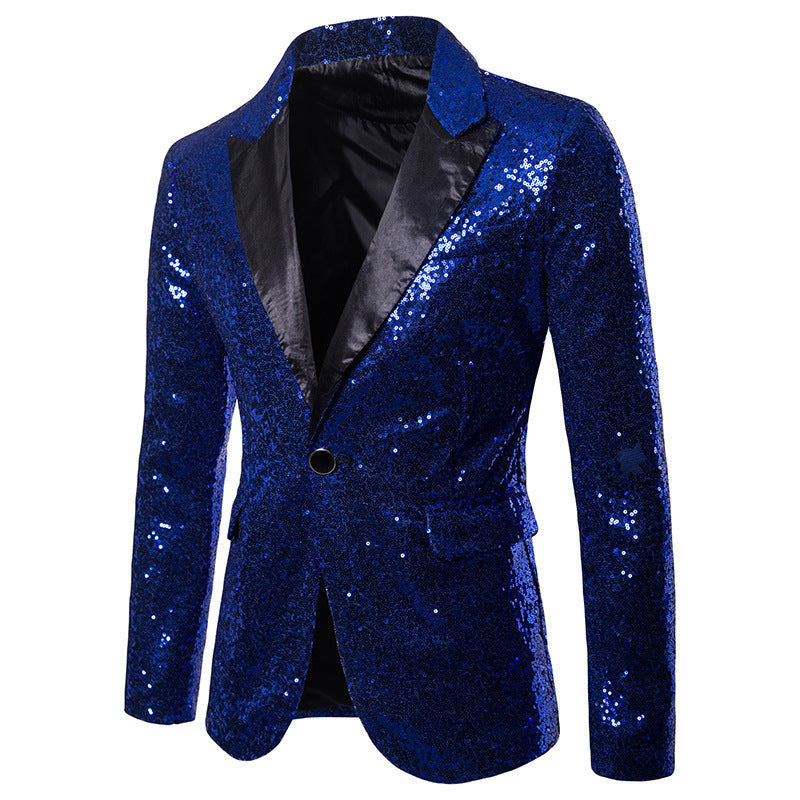Herren glamouröser Pailletten Blazer R&B