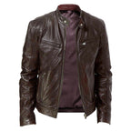 Herren Biker-Lederjacke im modernen Design