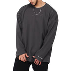 Herren Langarmshirt mit strukturiertem Rippenmuster und modernem Schnitt R&B