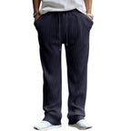 Herren nan locker geschnittene Plissee-Hose mit Tunnelzug und weitem Bein R&B